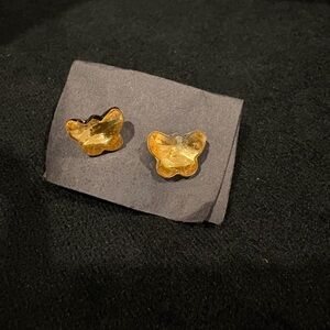 Gold Butterfly Stud Earrings